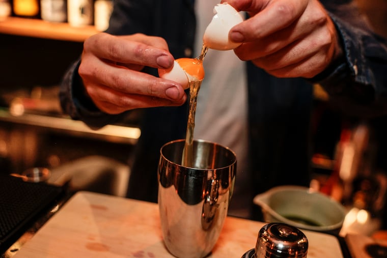 Bar manager Rob Scott making a Sadōtini at Bar Almanac at Ogawa.