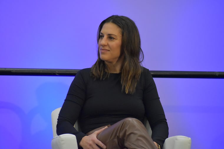 Fox Sports soccer television analyst Carli Lloyd, seen here in Philadelphia in January. 