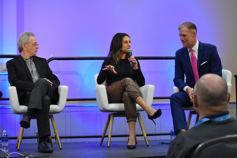 Carli Lloyd (center) and Alexi Lalas (right) will be Fox studio analysts, while JP Dellacamera (left) calls play-by-play of the United States' games.