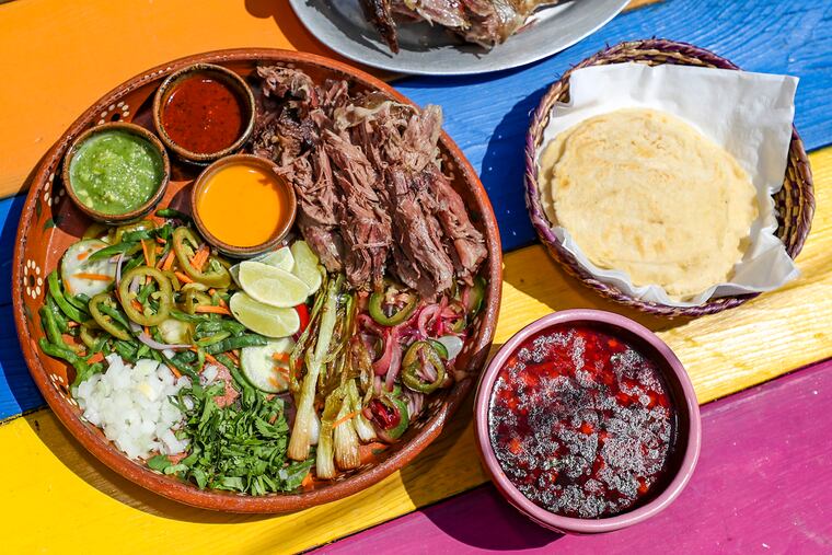 The goat barbacoa at Cantina la Martina in the Kensington section of Philadelphia on Saturday, Aug. 19, 2023.