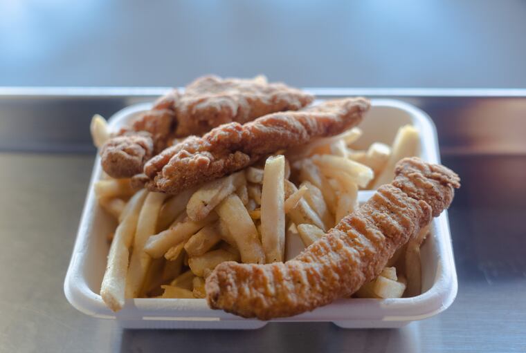 Chicken tenders from Cobblestone Grill's concession stand at Citizens Bank Park.