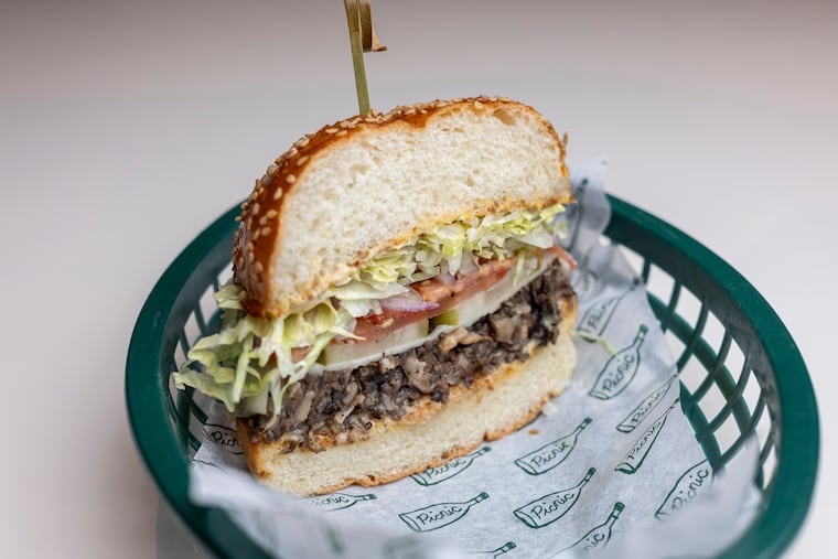 A Mushroom “Burger” at Picnic in Philadelphia, Pa., on Thursday, Sept., 26, 2024.